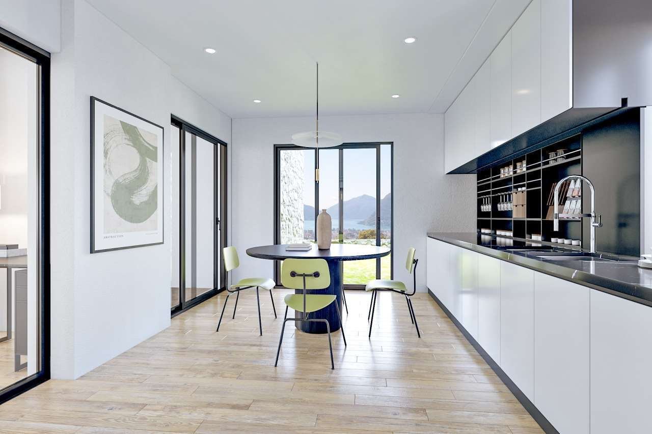 Luminoso Attico Vista Lago In Nuova Residenza Apartment in Comano, Ticino, Switzerland