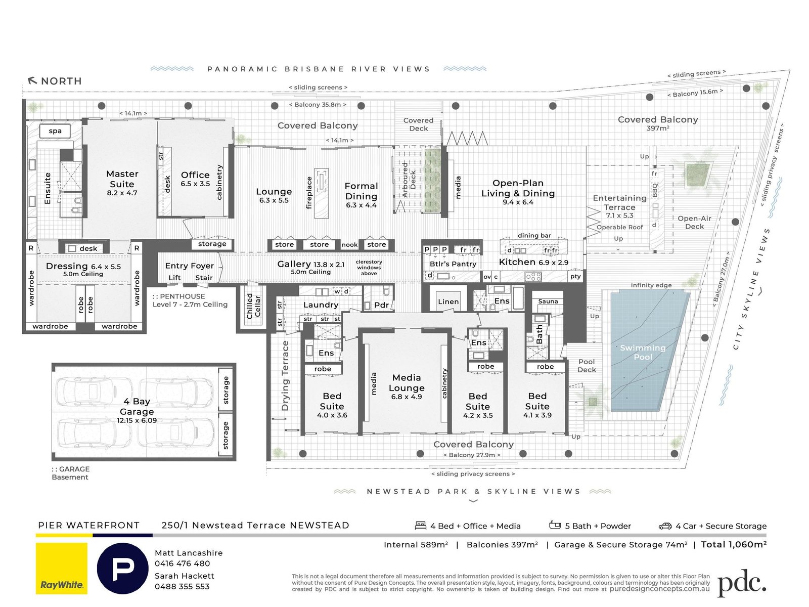 One Pier The Ultimate Single Level Penthouse With Unrivalled 52m North East River Frontage Apartment in Newstead, Queensland, Australia