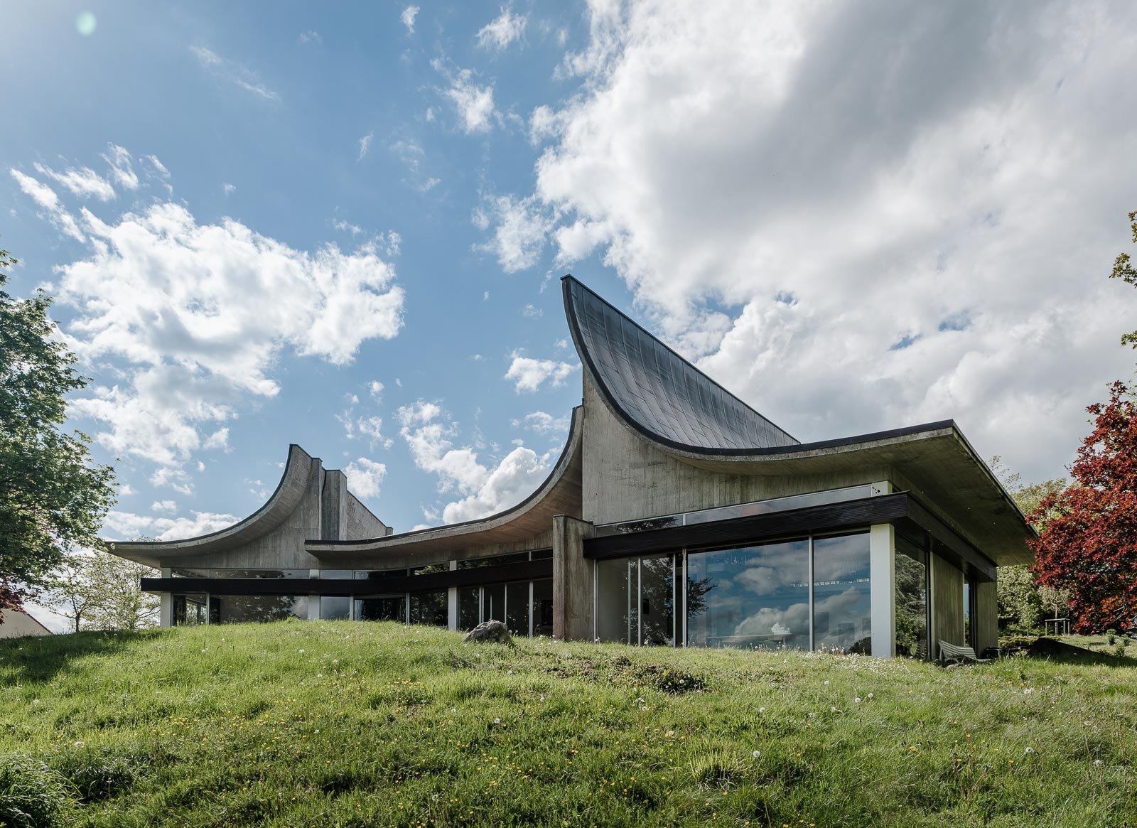 Architectural Masterpiece By Claude Parent Near Paris Villa in Bois-le-Roi, Normandy, France