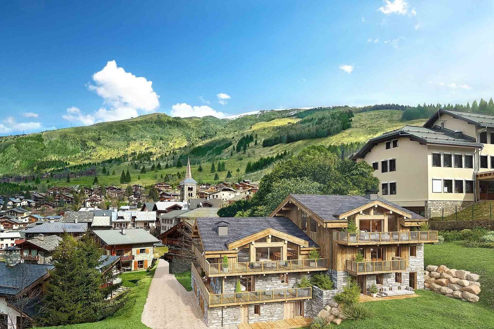 Chalet With Panoramic Mountain Views In St Martin De Belleville Chalet in Les Belleville, Auvergne-Rhône-Alpes, France 1 - 15881574