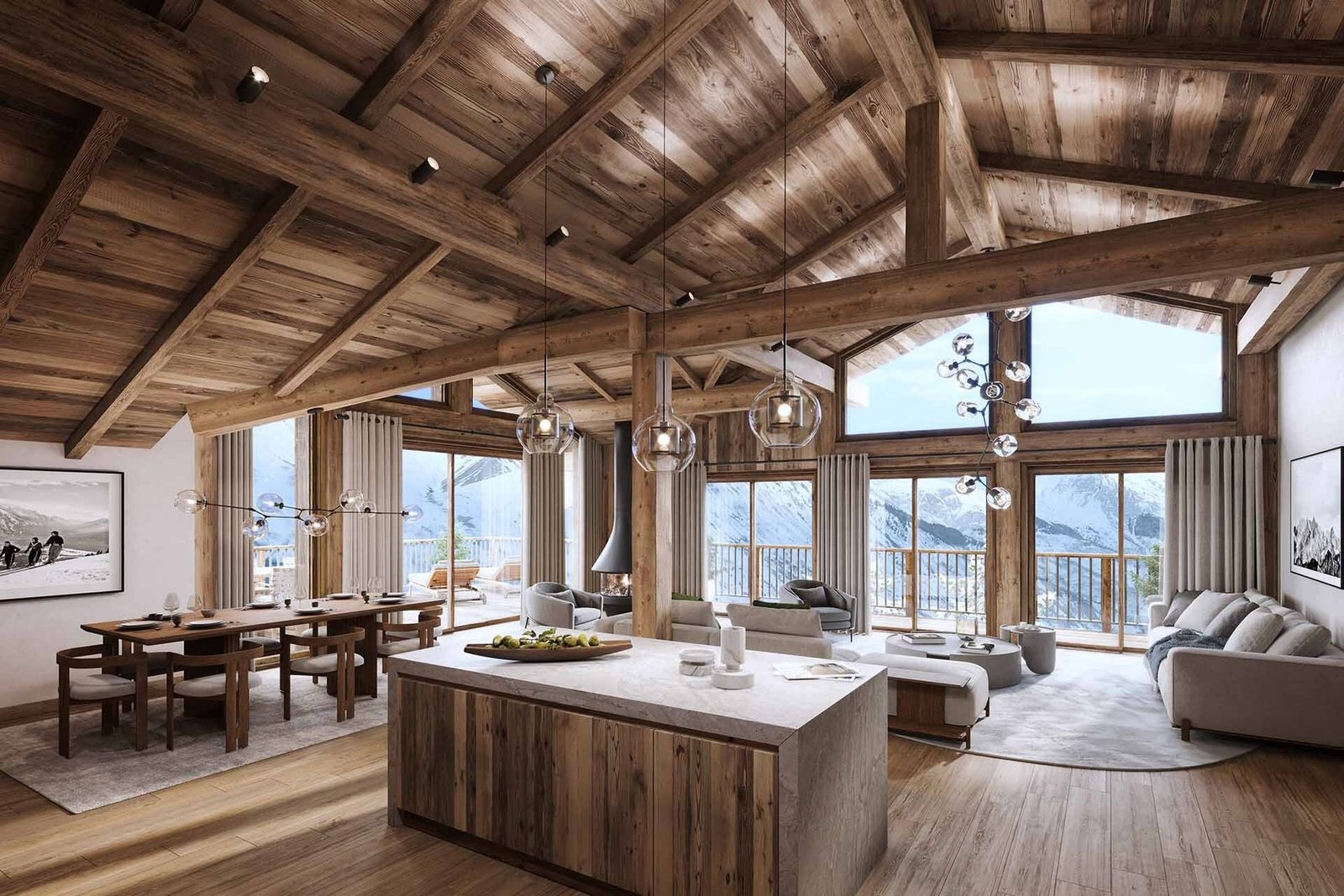 Chalet With Panoramic Mountain Views In St Martin De Belleville Chalet in Les Belleville, Auvergne-Rhône-Alpes, France 1 - 15881574