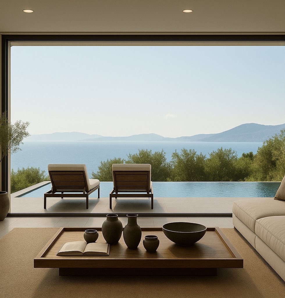 Twin Luxury Villas With Panoramic Sea And Mountain Views, Ag. Ioannis Peristeron, Corfu Island Villa in Meliteieis, Peloponnese, Western Greece and the Ionian, Greece 1 - 16320146