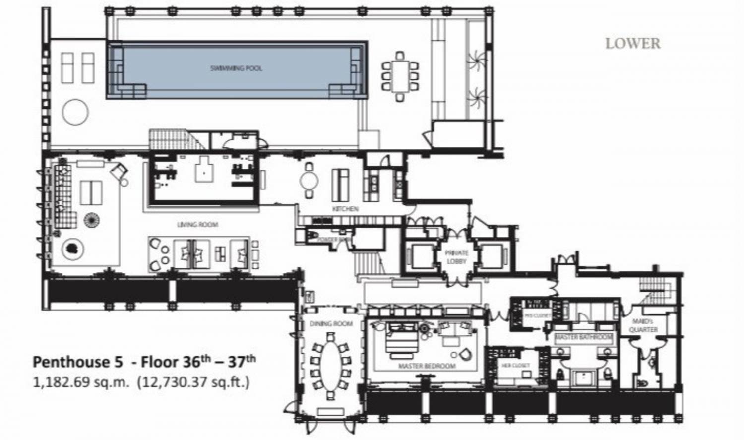 Bangkok Penthouse Penthouse in Bangkok, Krung Thep Maha Nakhon, Thailand 1 - 14791481